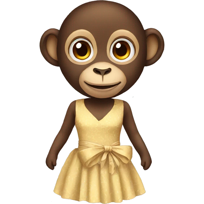 monkey in a dress emoji