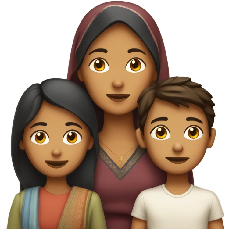 One Indian mom, one Iranian mom, and their 3 sons emoji