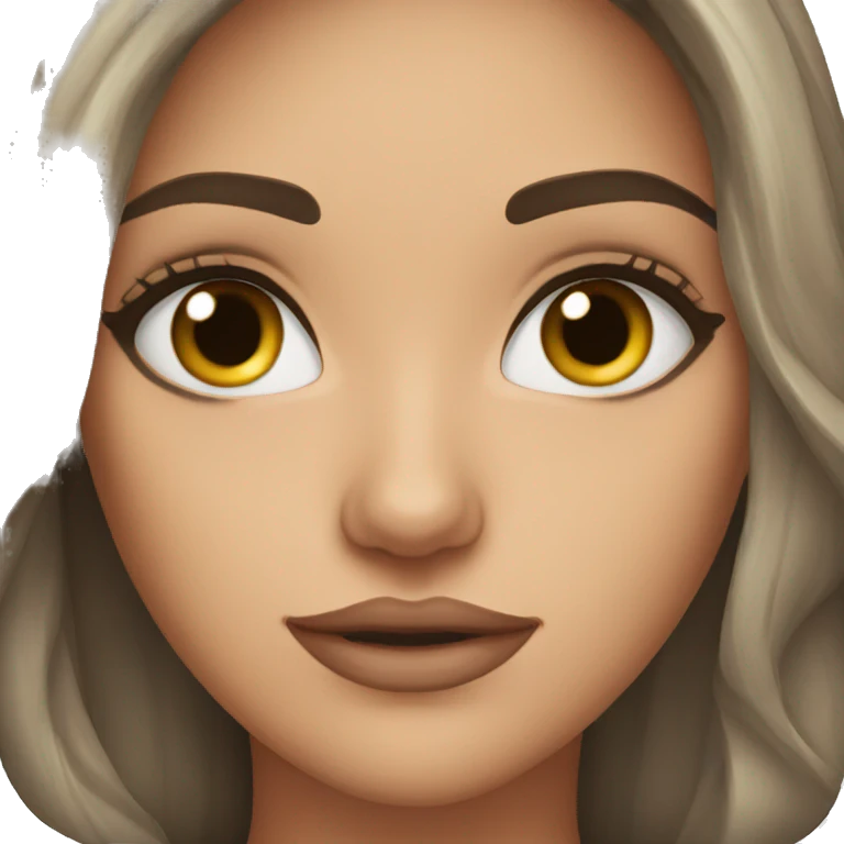 brunette Siren hazel eyes emoji