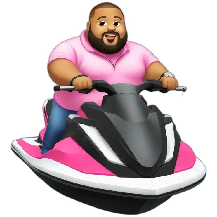 fat dj khaled on jetski emoji