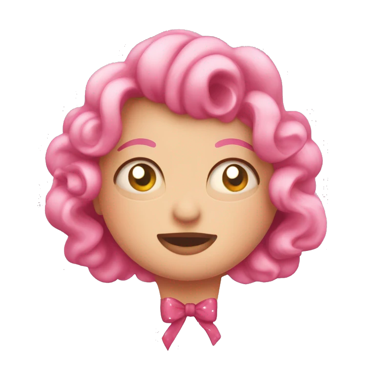 Corazón rosa con un lazo y estrellas  emoji