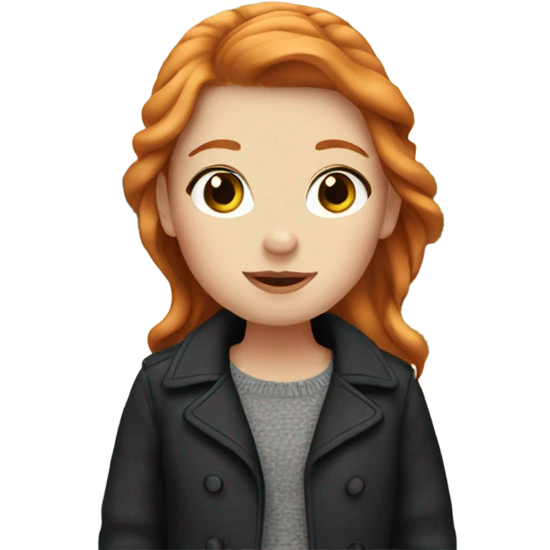 Ginger hair girl in Paris emoji