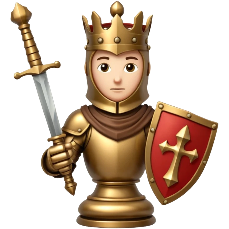 Chess piece representing a holy knight with guts sword emoji