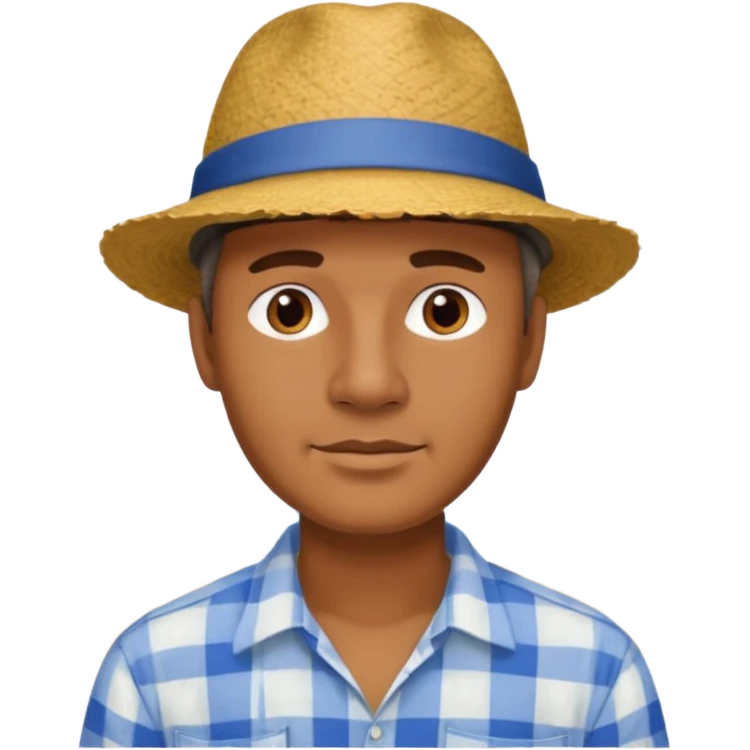 homme créole réunionnais  avec chapeau embouteillage  emoji
