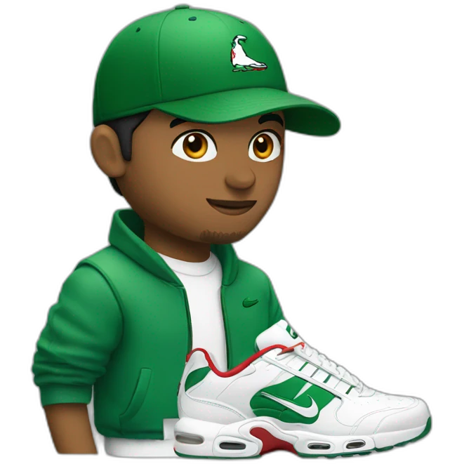 Arab with lacoste hat and nike tn shoes  emoji