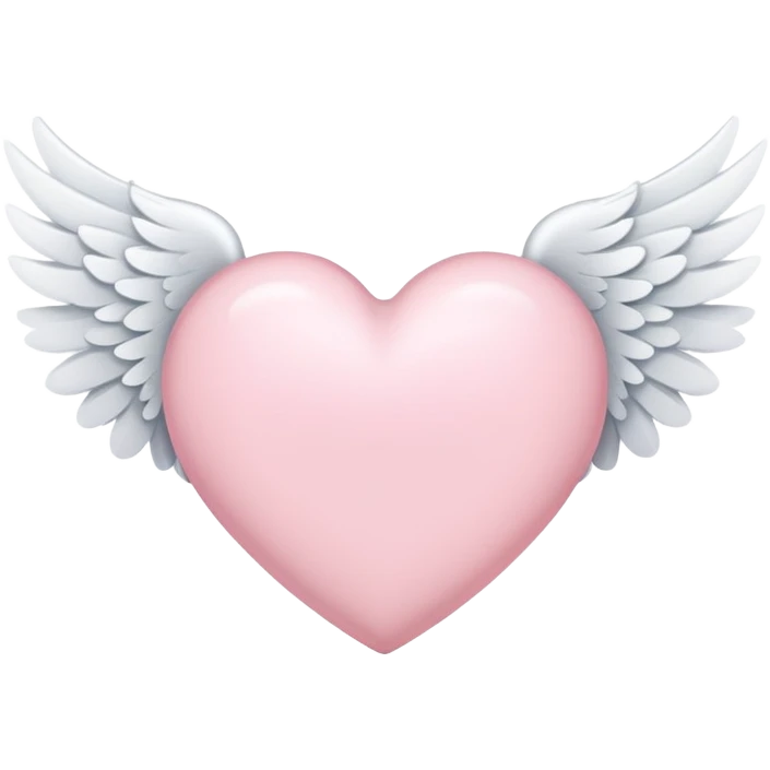 a light pink heart with wings emoji