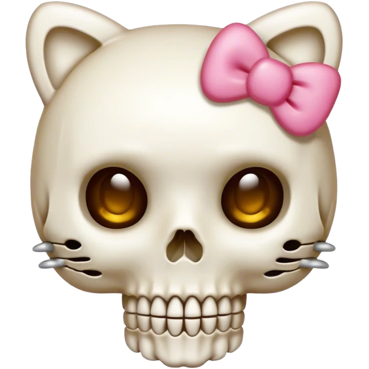 Hello kitty skull emoji