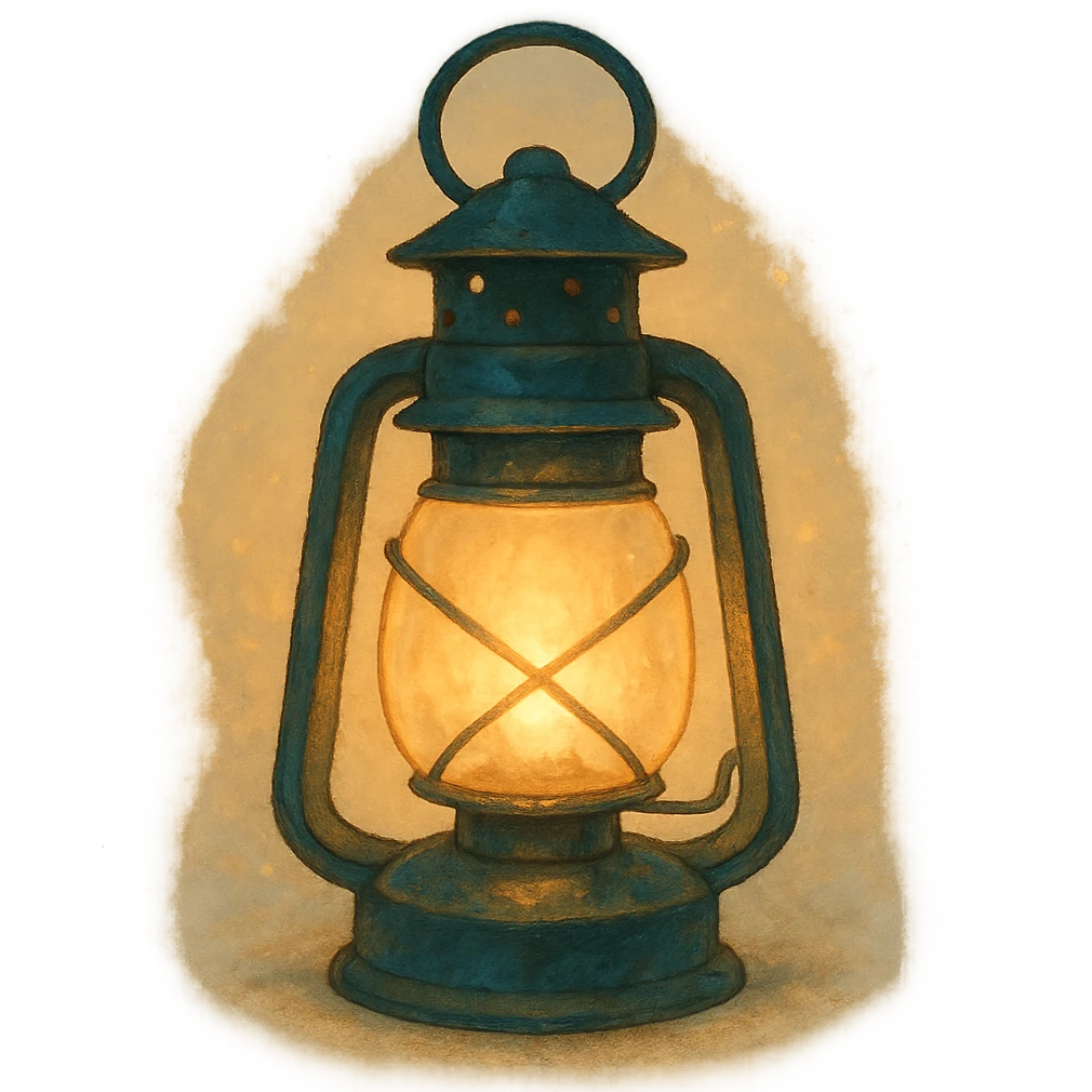 lantern glowing softly, dreamy lighting, whimsical and cozy emoji