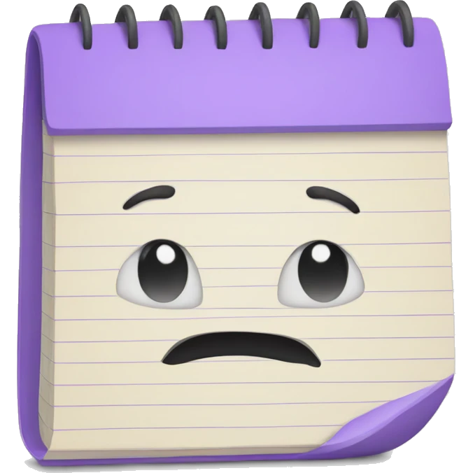 Lavender notepad  emoji