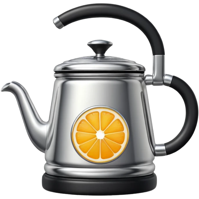Hermès-style silver citrus press, classic design, luxury, cute emoji style emoji