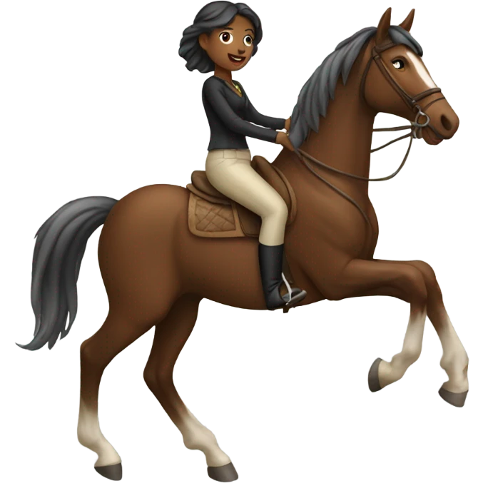 Woman riding horse  emoji