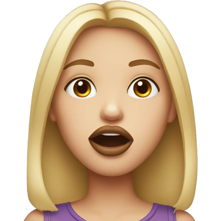 Girl with big lips  emoji