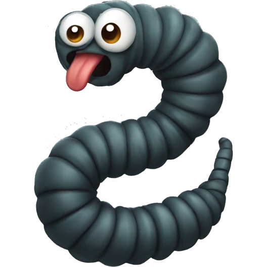 Image of a worm Rip  emoji