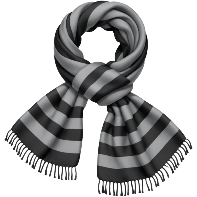 scarf in grey and black stripes emoji