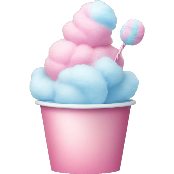 Cotton candy with cup emoji