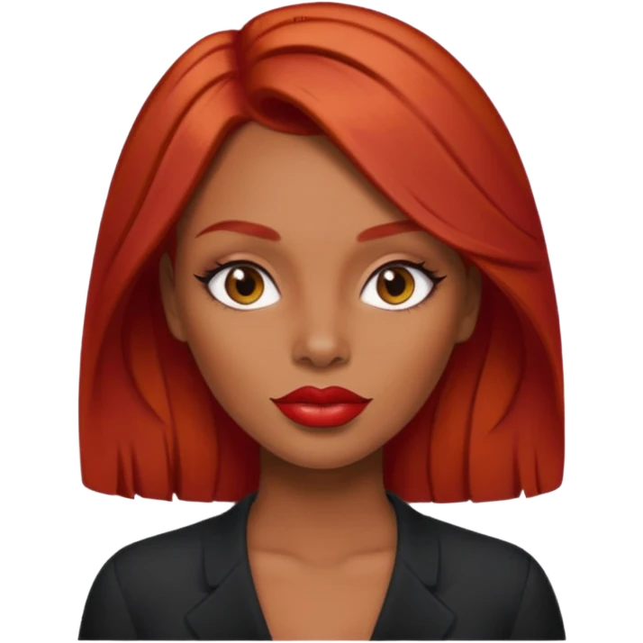 Brown Lady with red hair emoji