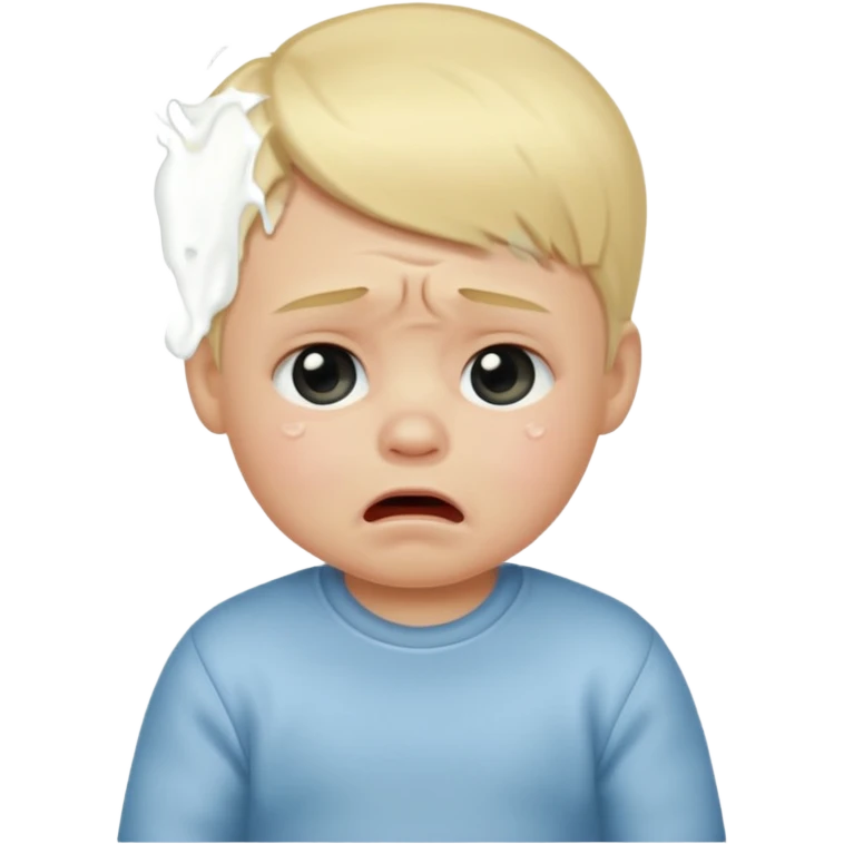 blond baby boy crying emoji