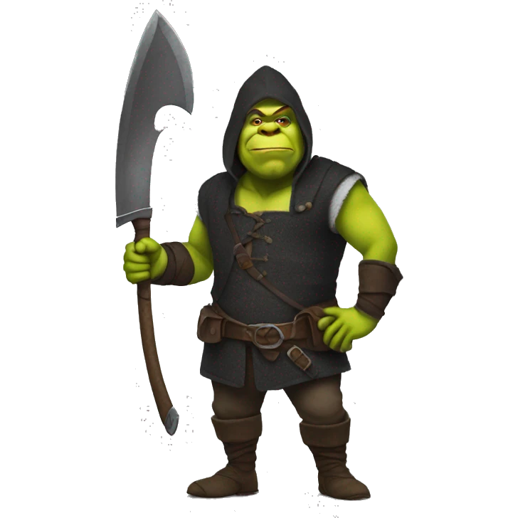 Shrek dressed as a thief emoji