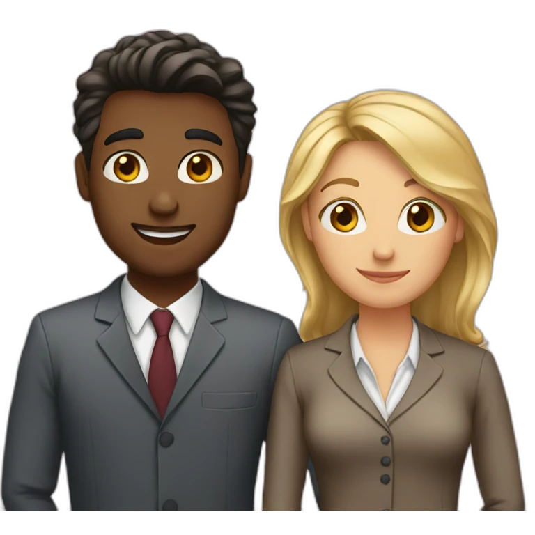 coworkers in love emoji