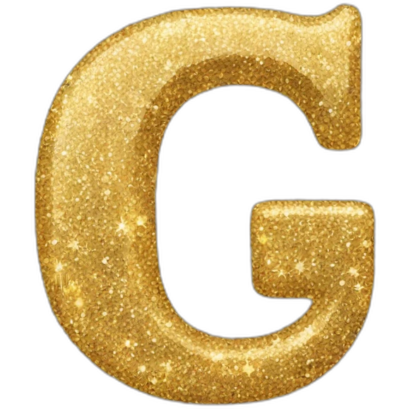 Glitter letter G emoji