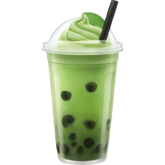 Green matcha bubble tea emoji