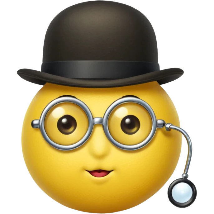 A lemon sporting a mini bowler hat and monocle.
































 emoji