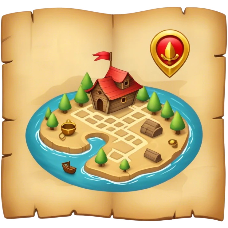 treasure map  emoji