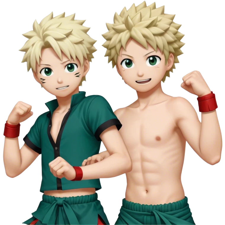 bakugou katsuki dancing with izuku midoryia emoji