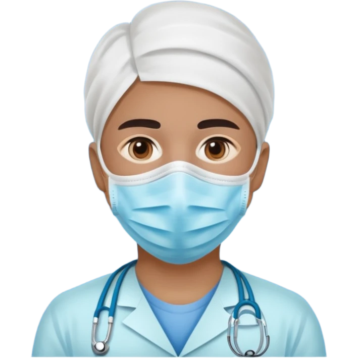 une personne avec un maque covid emoji