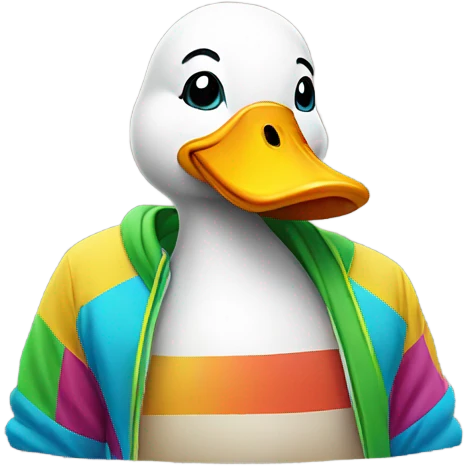Duck in hoodie emoji