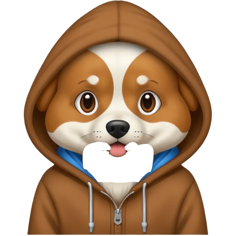 dog wearing hoodie  emoji