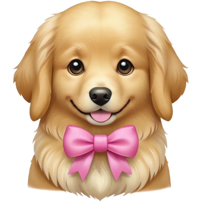 Dog with a pink bow emoji