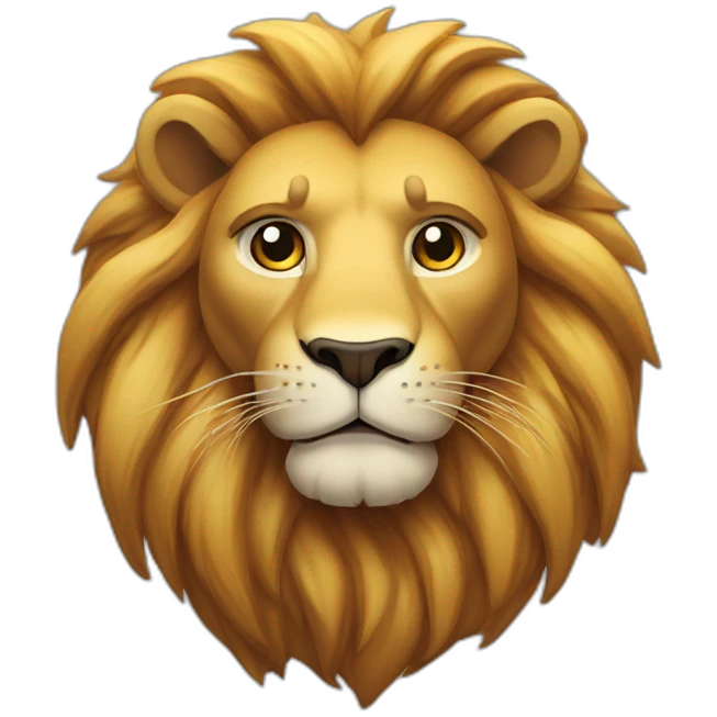 Lion sur pierre emoji