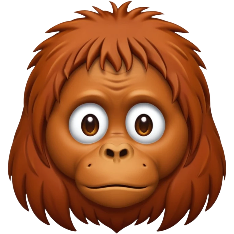 normal orangutan emoji with a single tear emoji