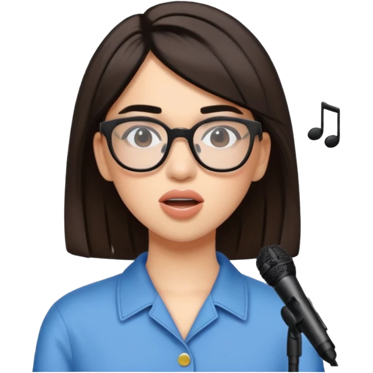 dua lipa with glasses singing  emoji