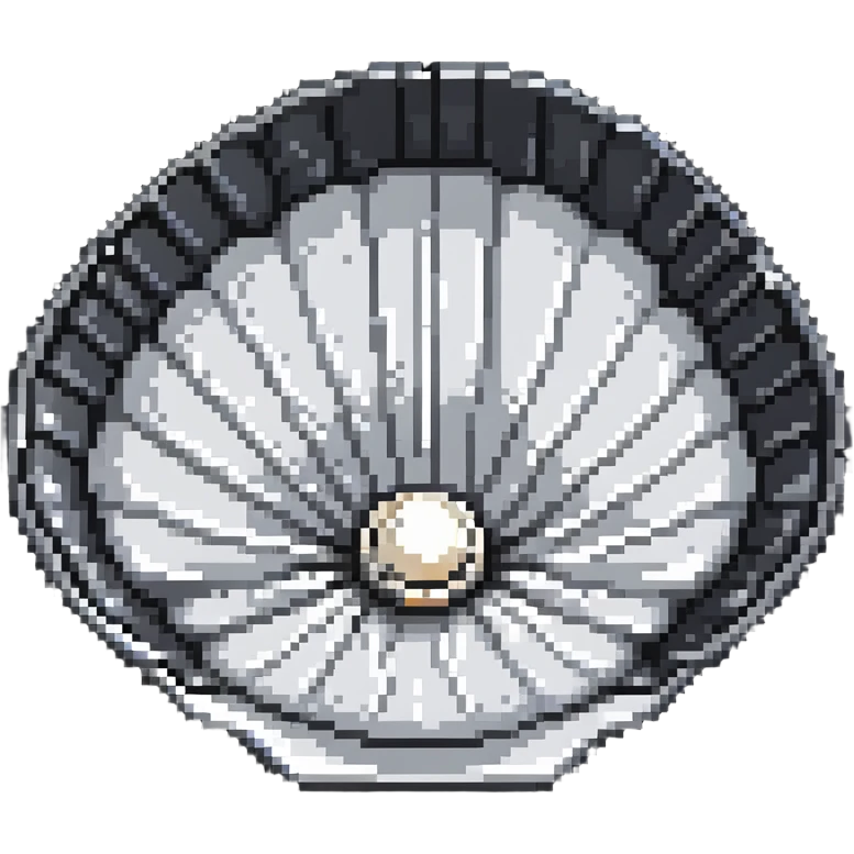 open clam shell with shiny pearl inside emoji