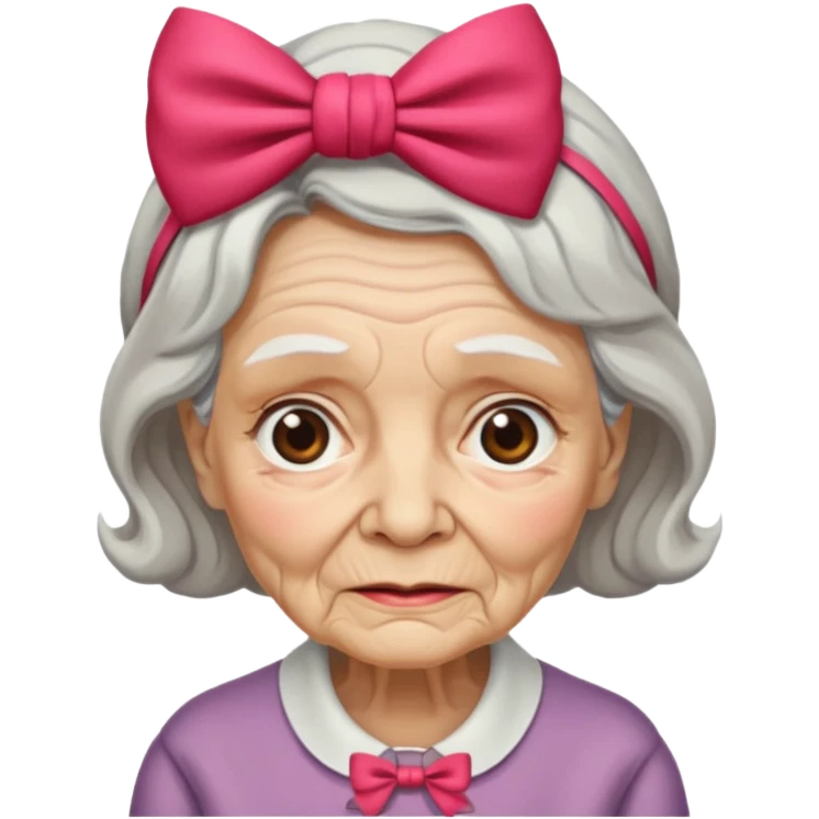 Very old women with Bow. emoji
