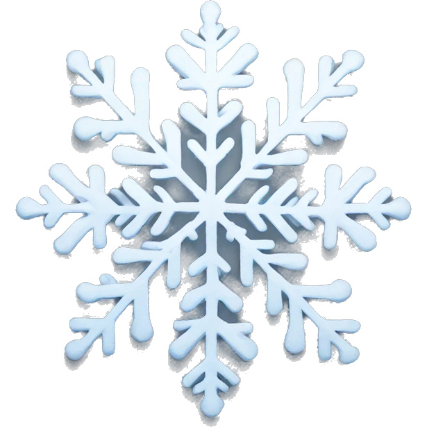 Pretty white snowflake emoji