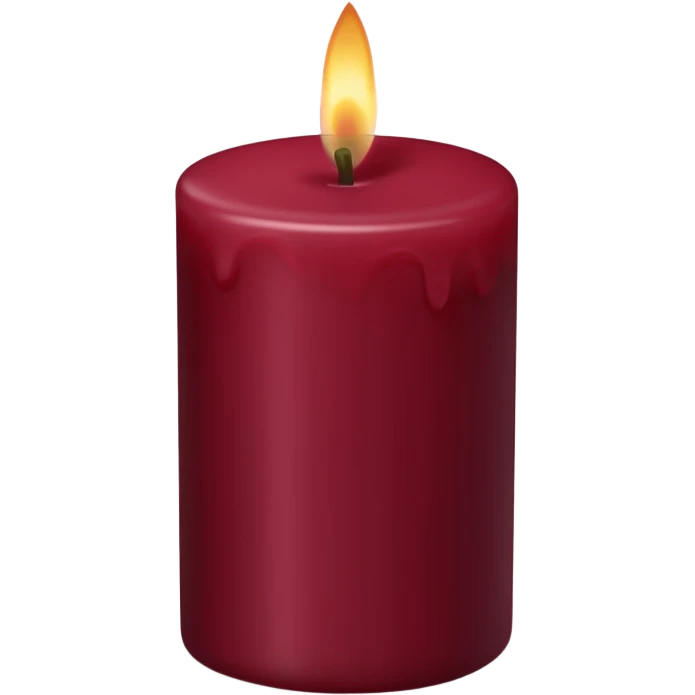 Burgundy candle emoji