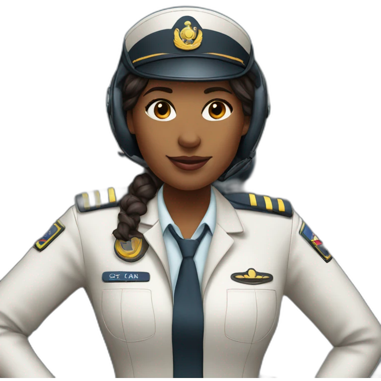 burgundy coloured female airbus pilot emoji