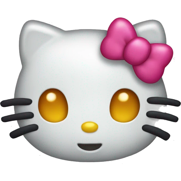Hello kitty head, no mouth emoji