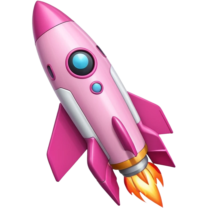 mix light pink dark pink and white girly phone ui rocket emoji