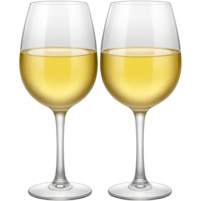 two white wine morder glasses cheering emoji