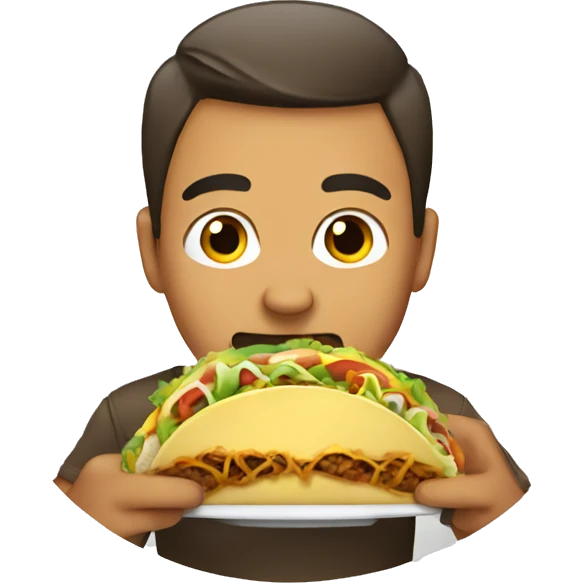 Guy eating a taco emoji