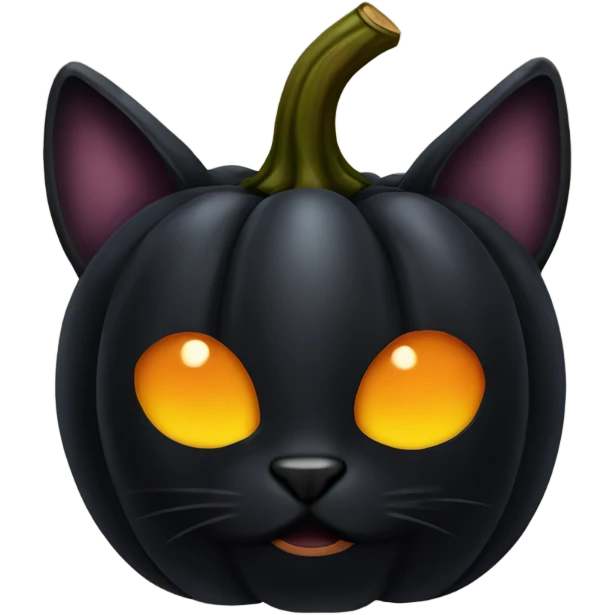 black cat pumpkin  emoji