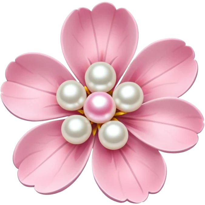 light pastel sakura flower with pearl  emoji