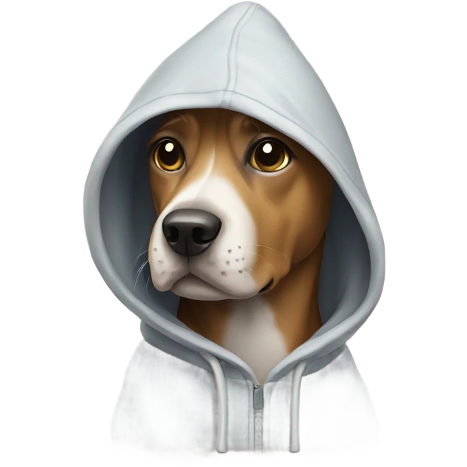 Dog wearing a hoodie emoji