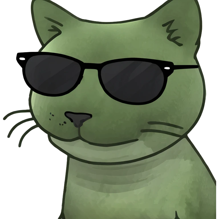 Cat with sunglasses emoji