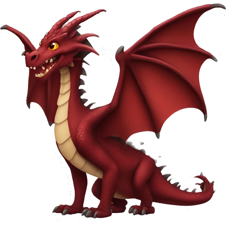 Dark red dragon  emoji