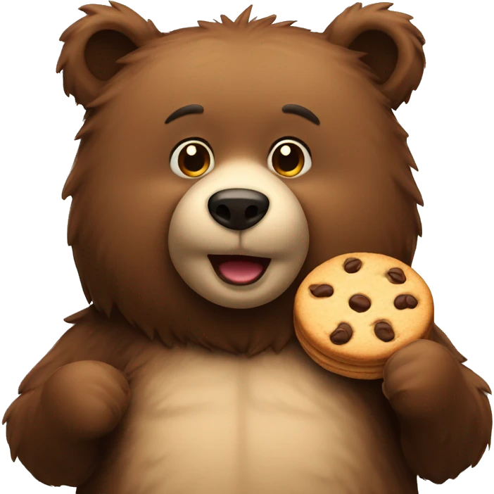 Bear with cookie emoji
